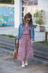 outfit: boho midi dress