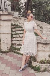 White collar dress