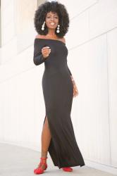 Off Shoulder Maxi With Side Slits