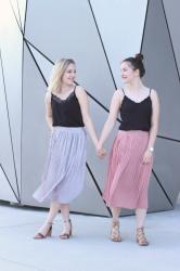 Les jupes plissées - Look en Duo