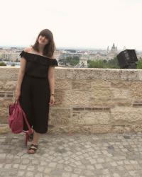 OOTD: Bardot style black jumpsuit