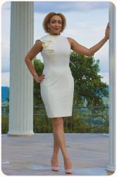 Review: Vogue 1513 | Badgley Mischka Asymmetrical Draped-Neck Sheath Dress!