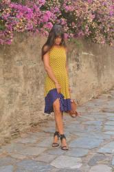 Summer Dress Mania #9 ♥ Yellow and Purple Provencal Print Dress