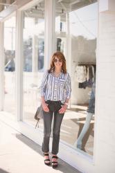 STRIPE SHIRT AND NEW WATCH