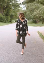 What I Wore | Dark Floral