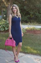 Navy Envelope Dress for August Tulip Twist