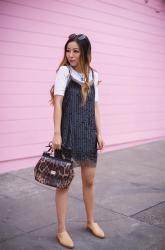 HOW TO WEAR SEQUIN SLIPDRESS DURING THE DAY