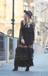 Black lace dress