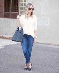 simple black, white + denim,