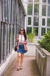 Outfit: 70s inspired in the Antwerp botanical garden