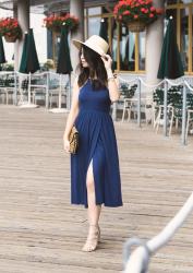 Summer Navy Blue Dress