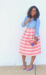Striped in Coral