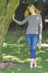 An Excellent Striped Top, Cropped Jeans and Ballerinas
