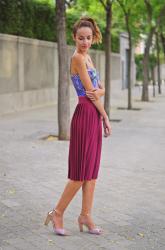 FALDA MIDI + CROP TOP