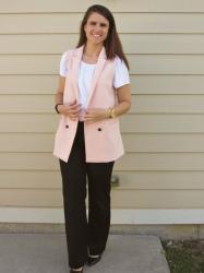 sleeveless blazer: then and soon