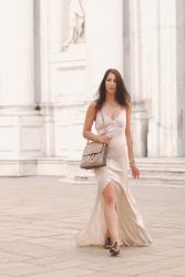 satin dress in Venice