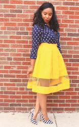 How to Style a Peek-A-Boo Midi Skirt-Look #2