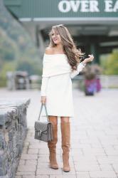 Off Shoulder Sweater Dress