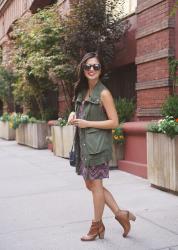Summer Dress with a Fall Vest
