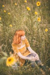 Outfit: Wild Sunflower Field & Mustard Yellow Dress