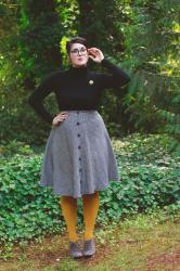 Mustard Tights and a Turtleneck