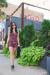 Dark Floral Romper