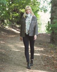 Dressing for the Country with Dash: Pink Jumper, Dark Green Waxed Jacket and Slim, Stretchy Jeans