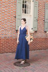 WORN: Navy Blue Dress + Flea Market