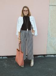 Stripped culottes