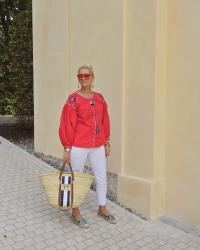 Red Boho Blouse