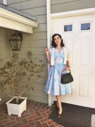 Me Made: A “Gertie Fabric” Blue Floral Daydream (+ Butterick B5209 review)