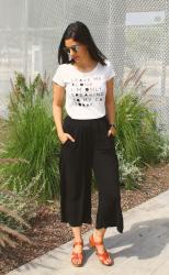 Message Tee + Culottes