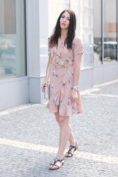 Flower wrap dress