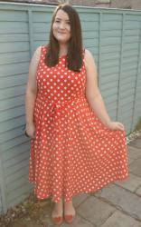 Outfit Post - Lorraine Kelly spot dress