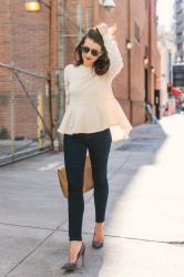Pink Peplum Top