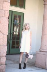 White Fray Dress For Brunch or Day Out 