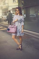 #MFW SS17 – un vestito a righe e una borsa rosa