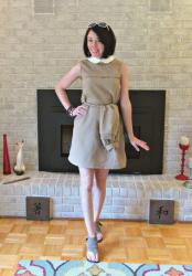 An Early Fall Beige Brunch Dress