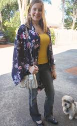 Spring Brights: Kimonos, Jeans and Rebecca Minkoff Silver Mini MAC Bag