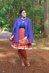 Vintage Heart Pattern Cape