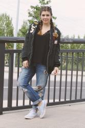 SAMMYDRESS PATCHED BOMBER