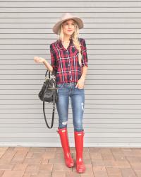 How To Style Hunter Boots + Hunter Boots Giveaway!