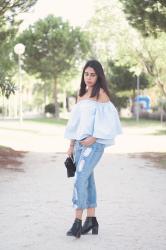 Baby Blue Off Shoulder