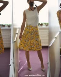 refashion / recycling: yellow floral dress