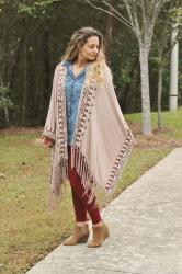 Game Day Fringe Poncho + Trending Now Giveaway! 