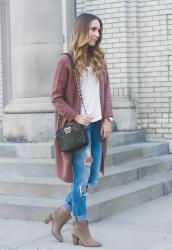 Mauve Cardigan 