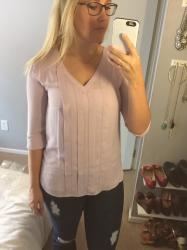 review: pleione's bell sleeve top, j.crew regent blazer + more