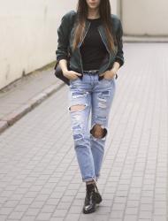 Autumn feeling : green Rosegal bomber jacket