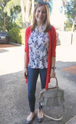 Colourful Cardigans, Button Down Tanks and Skinny Jeans for Spring