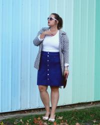 Blue Suede Skirt
